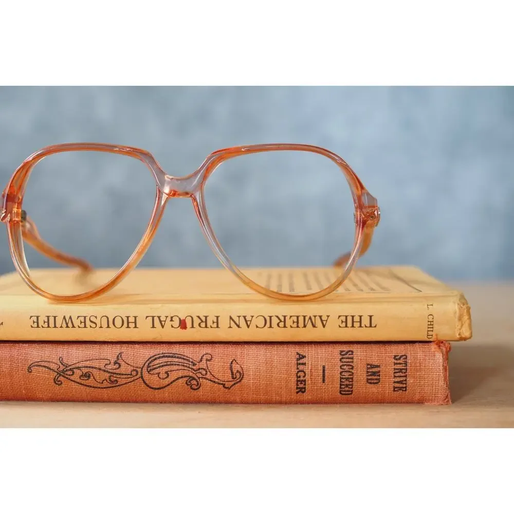Vintage 1970s Eyeglasses Grandma Chic Boho Festival NOS Jackie O France 55-15